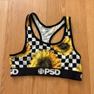 PSD Sunflower Checkered Sports Bra